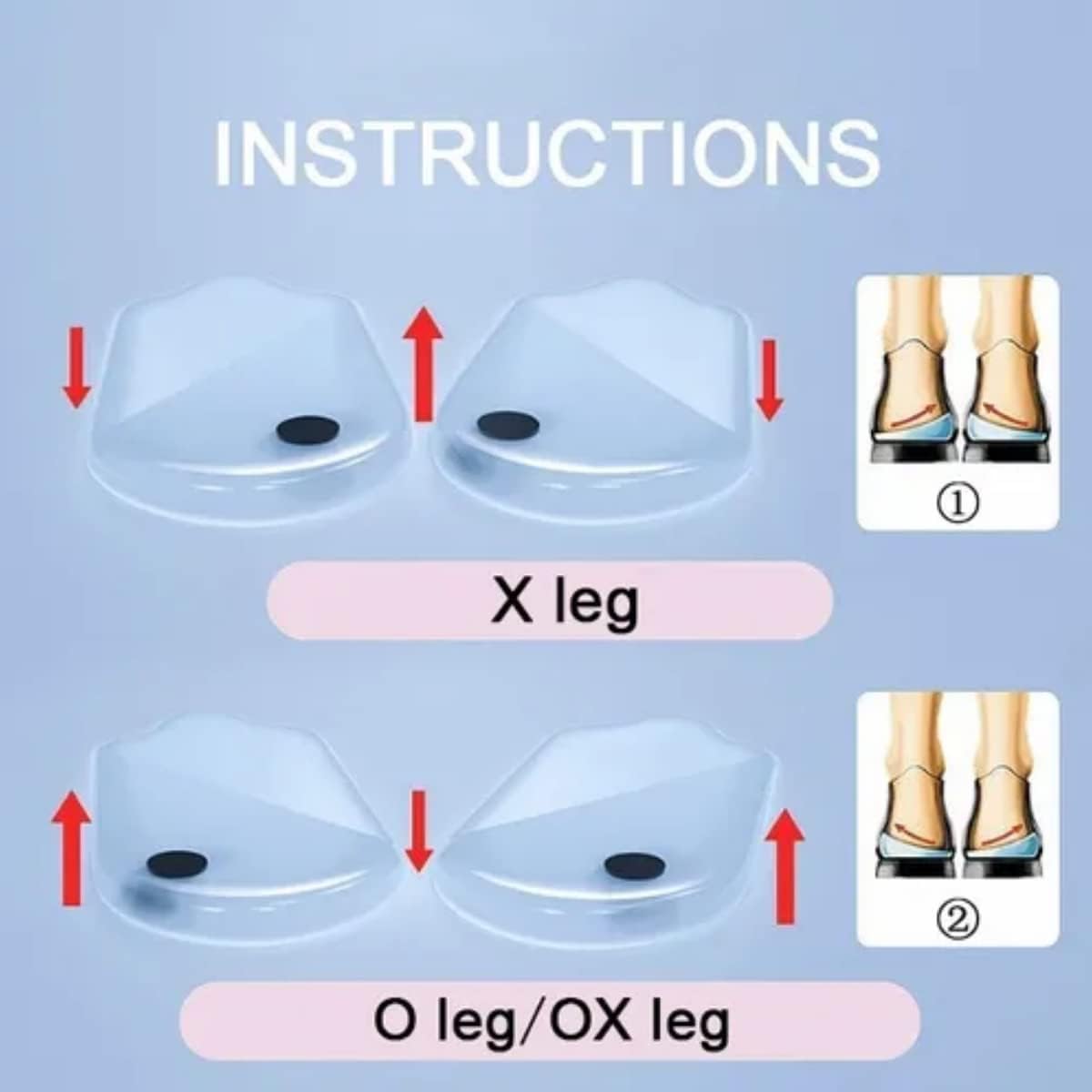 Plantillas Ortopédicas VERALY.MX Silicon Pie Pronador Imanes para Corrector de Supinación y Pronación