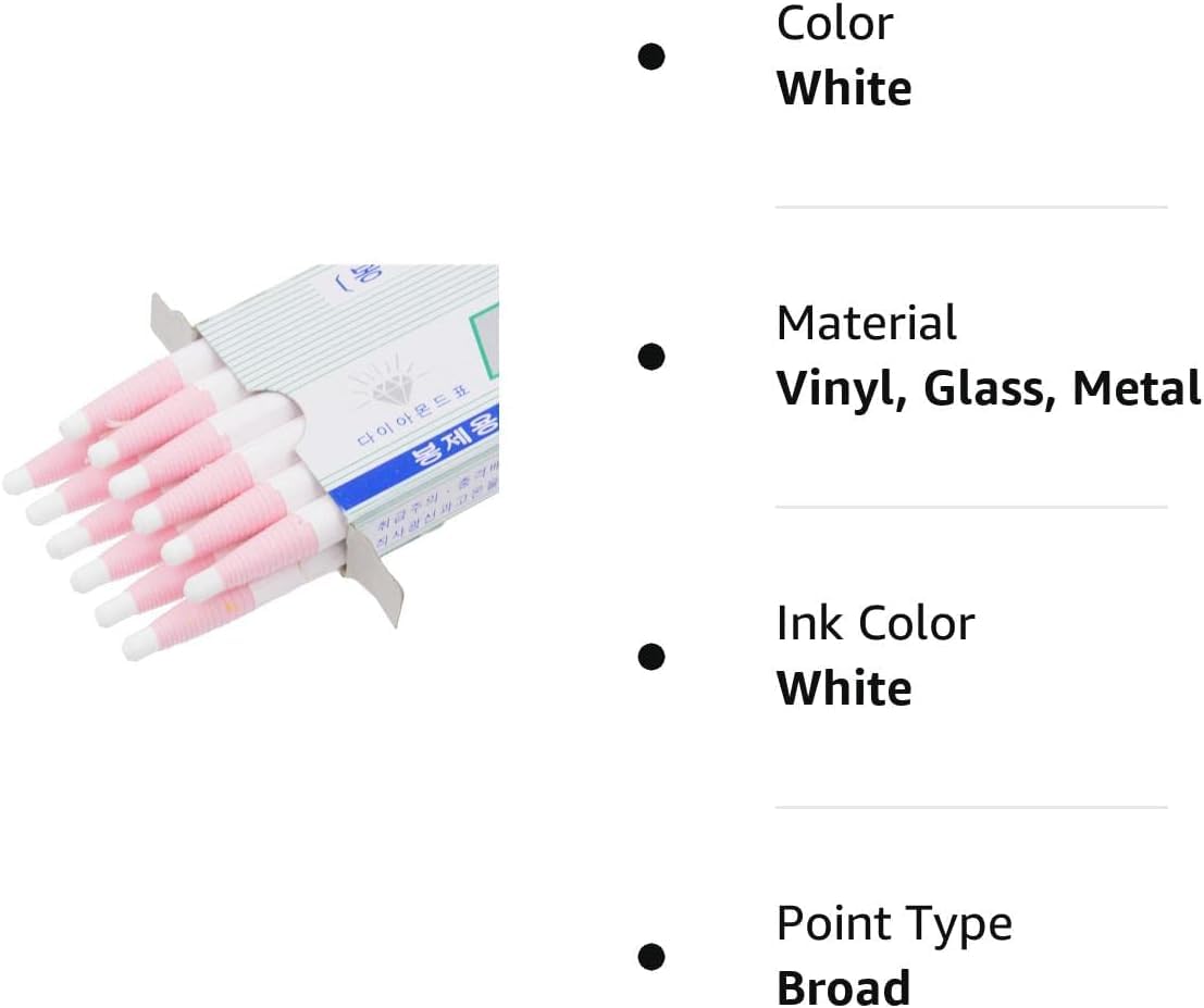 Lápices de Grasa Minecook blancos despegables para Vidrio y Porcelana