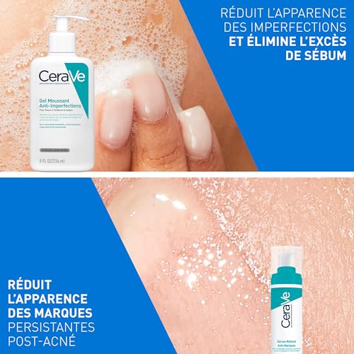 Kit Cerave para piel post-acné: Limpiador Control Imperfecciones + Serum Retinol Anti-Marcas