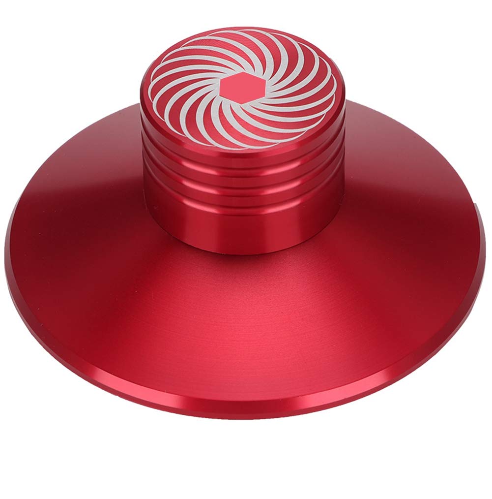 Estabilizador de Discos de Aluminio Metálico Rojo para LP de Vinilo