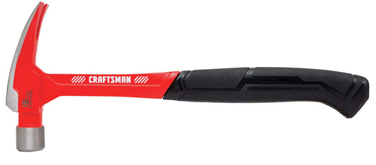 CRAFTSMAN Martillo, garra rasgada, cara lisa, cabeza de acero, 16 onzas (CMHT51163)