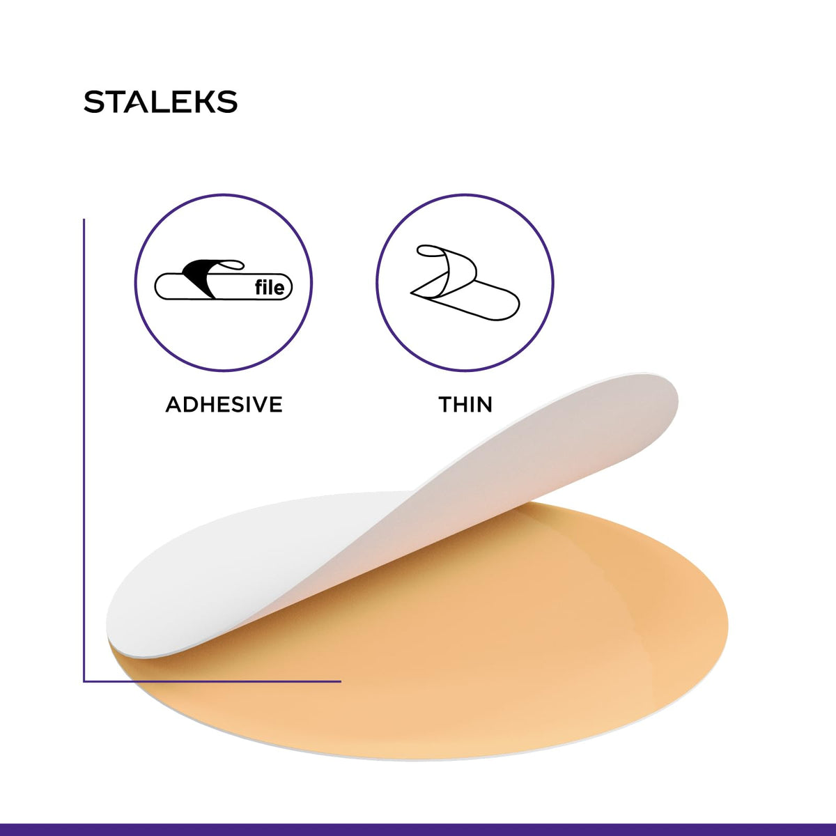 Staleks Pro Pododisc L - Almohadillas de repuesto para discos (grano 240, 50 unidades), color blanco