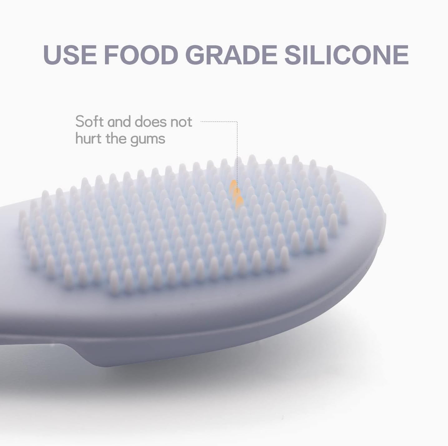 Pet Republique - cepillo para polvo de dientes con mango para perros y gatos, silicona súper suave, estilo de inserción de dedos (3 unidades), Gris, Azul, Rojo