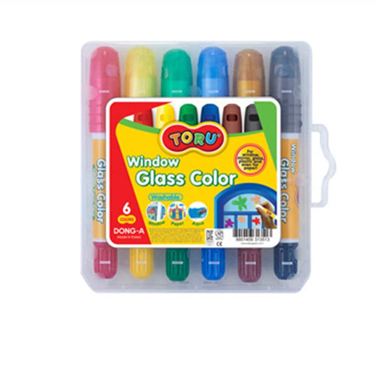 Alliving - Marcador de lápices de colores para ventana, papel lavable, color aguamarina, no tóxico, 6