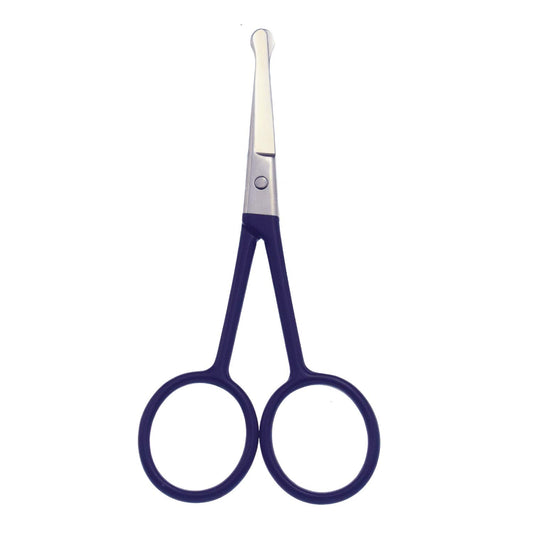 Tijeras de Pelo Motanar Marino Punta Redondeada Acero Inoxidable para Nariz y Cejas