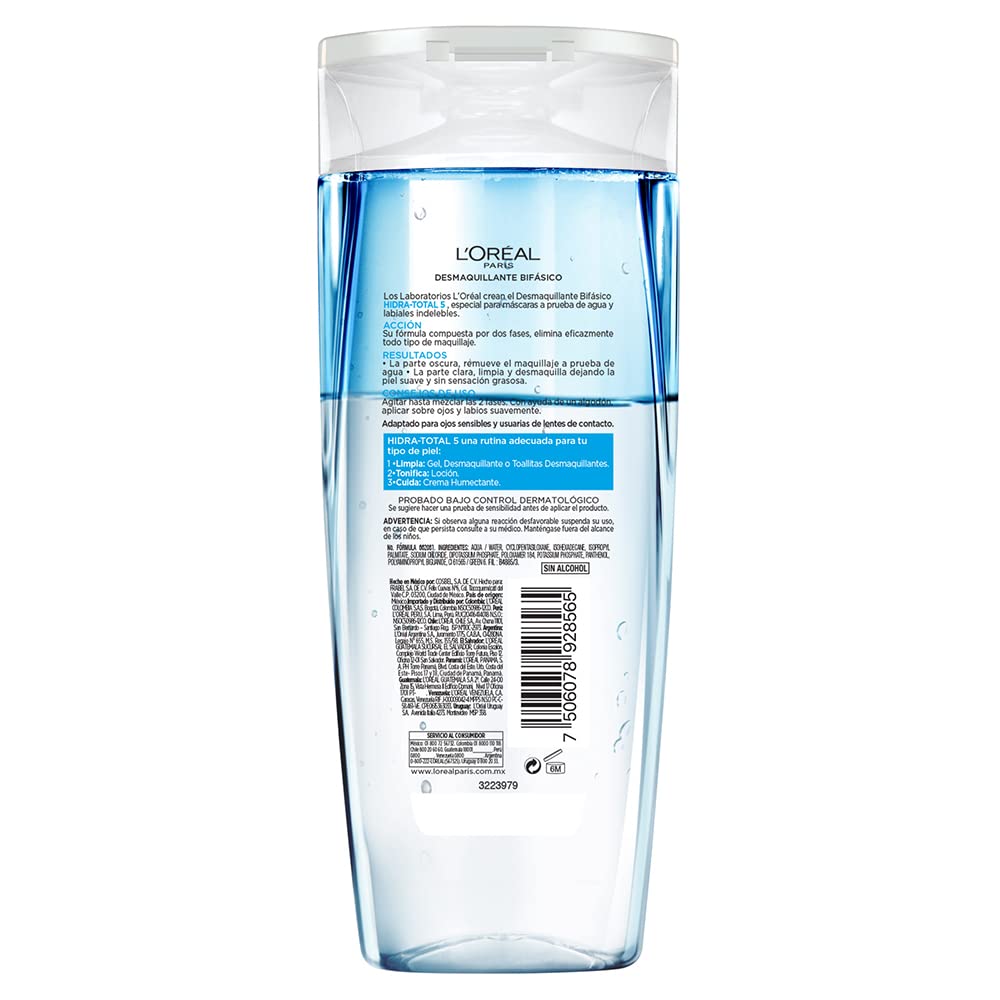 L'Oréal Paris Serum de Ojos Anti Líneas de Expresión Revitalift Ácido Hialurónico, 20 ml + Desmaquillante Bifásico 200ml