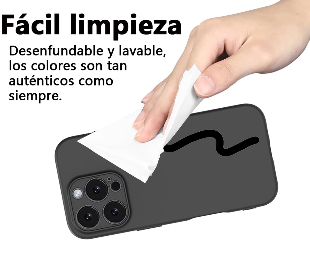 Funda para iPhone 16 Pro MAX QWYJ Negro Ultrafina TPU Matte Minimalista