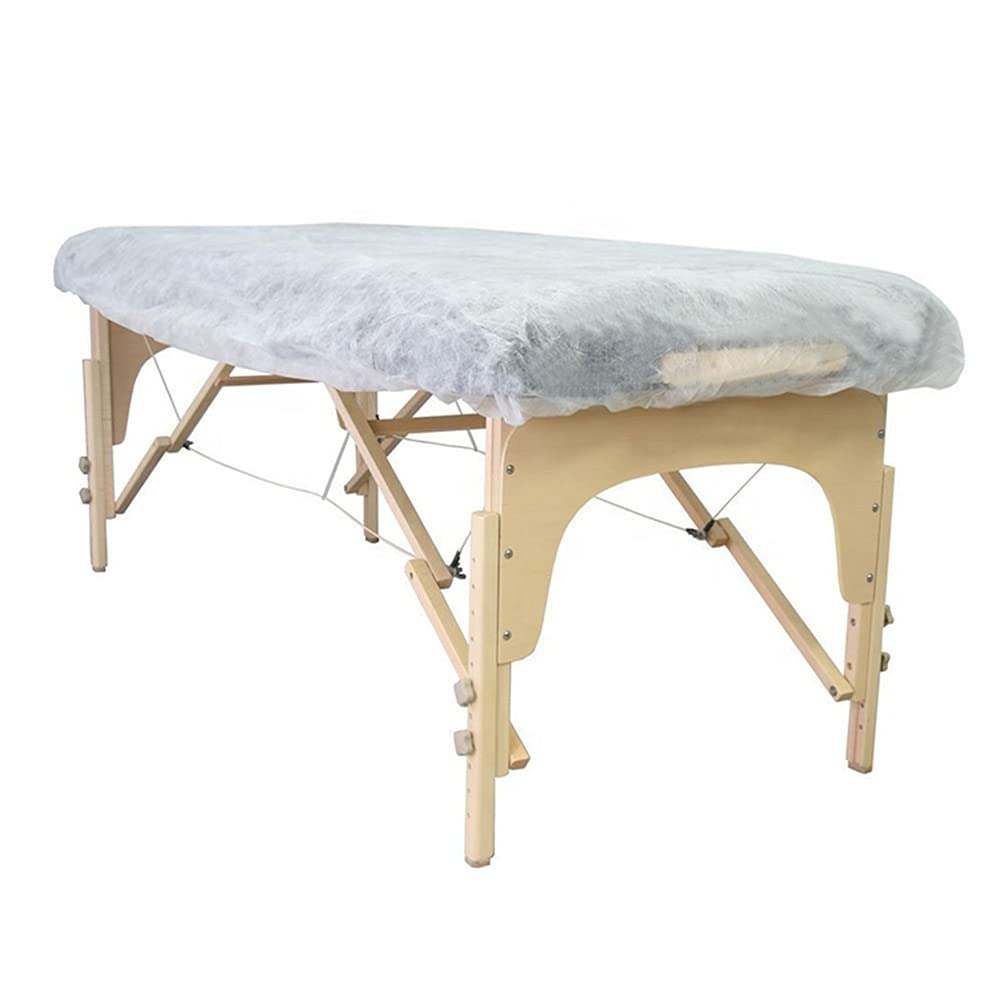 Greenour Funda impermeable para mesa de masaje, sábanas bajeras desechables para spa, color blanco, 10 unidades, 36 x 88 pulgadas