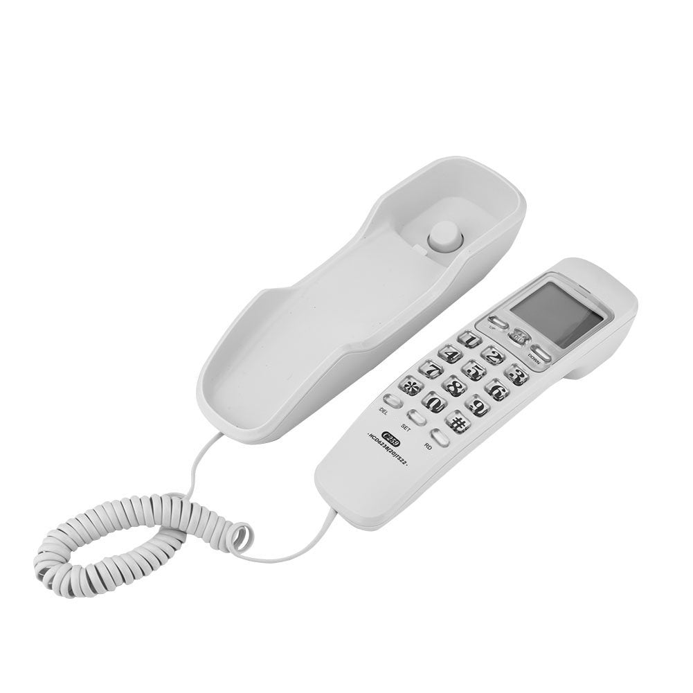ASHATA Teléfono Fijo de Pared con Pantalla de Llamadas, Protección contra Rayos, Función de Búsqueda, Extensión de Línea
