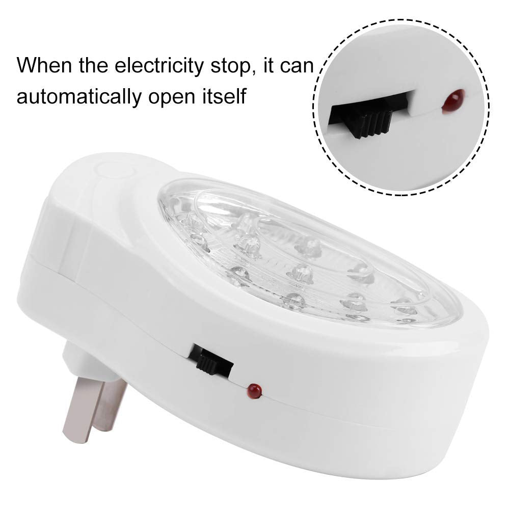 Lámpara de Luz de Emergencia LED Recargable con Enchufe US para Hogar Automática en Fallos de Alimentación