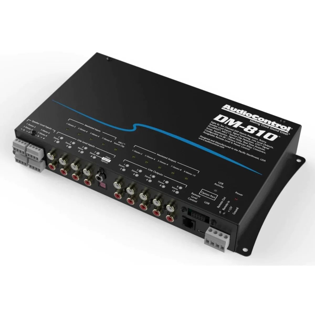 AudioControl Procesador de señal Digital de Matriz de 8 por 10 Canales DM-810
