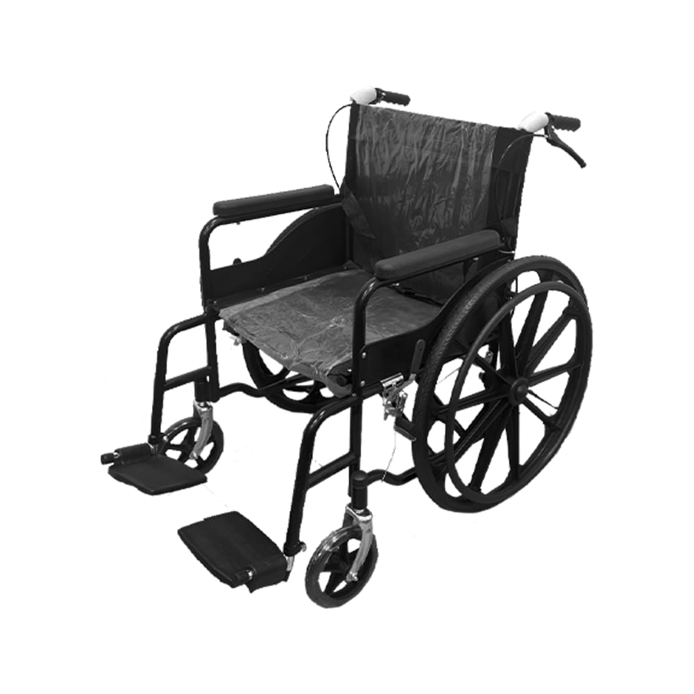 Silla de Ruedas Andafacil Todo Terreno Negro Económica Portátil Alta Calidad para Adultos Mayores