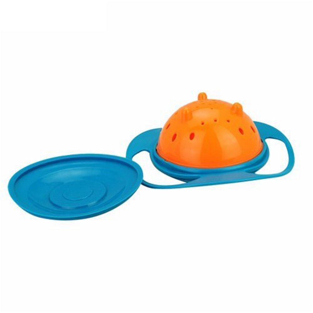 Berry President Magic Bowl de rotación de 360 grados resistente a derrames con tapa para bebés y niños pequeños (rosa, azul y verde)
