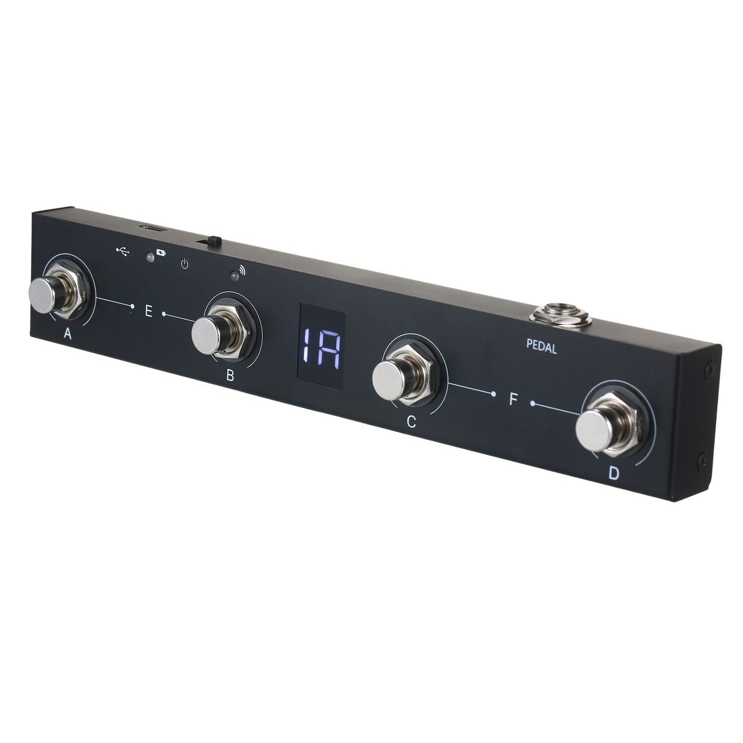 BHCASE midi controller, Controlador MIDI inalámbrico recargable 4 botones Controlador de pie MIDI portátil Control de la aplicación del pedal,midi controller