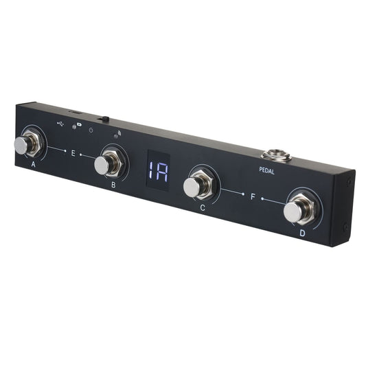 BHCASE midi controller, Controlador MIDI inalámbrico recargable 4 botones Controlador de pie MIDI portátil Control de la aplicación del pedal,midi controller