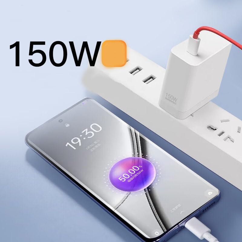 Cargador original Super Vooc150W para oneplus Ace 13 12 13t 12t 12s Pro Fast Wall Charger con cable tipo C a C (150W)