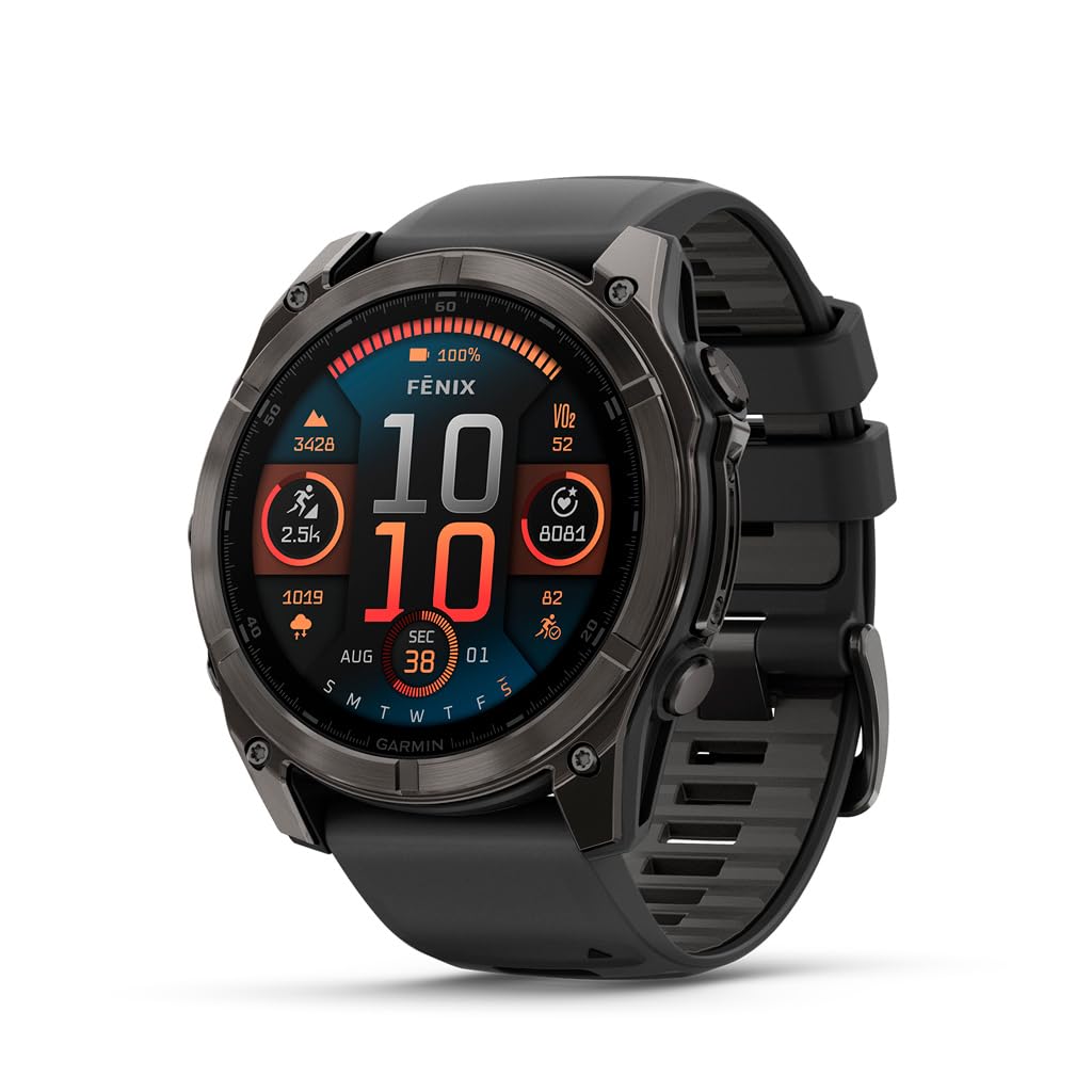Reloj Garmin Fenix 8 Zafiro Amoled Carbon Gray Pebble Gray