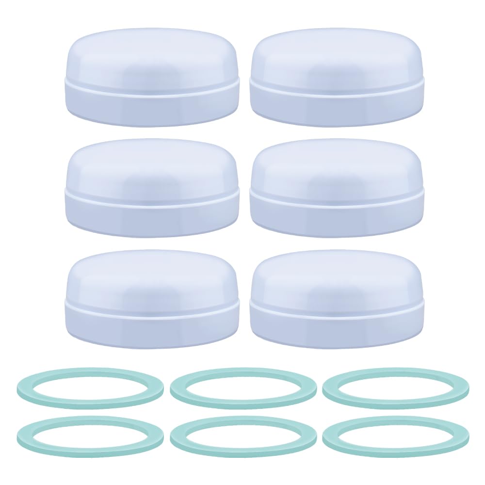 Tapas de viaje Maymom compatibles con biberones Avent; la tapa reemplaza el aro roscado y el disco de sellado de biberones Avent Natural; compatibles con biberones Avent Anti-Colic de polipropileno, biberones de vidrio Avent, biberones Avent PP, repuesto