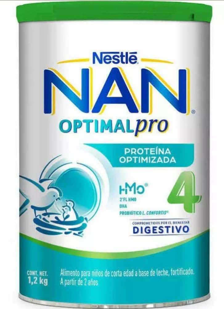 Alimento Para Niños Nan Optimal Pro 4 Con 2 Latas De 1.2 Kg