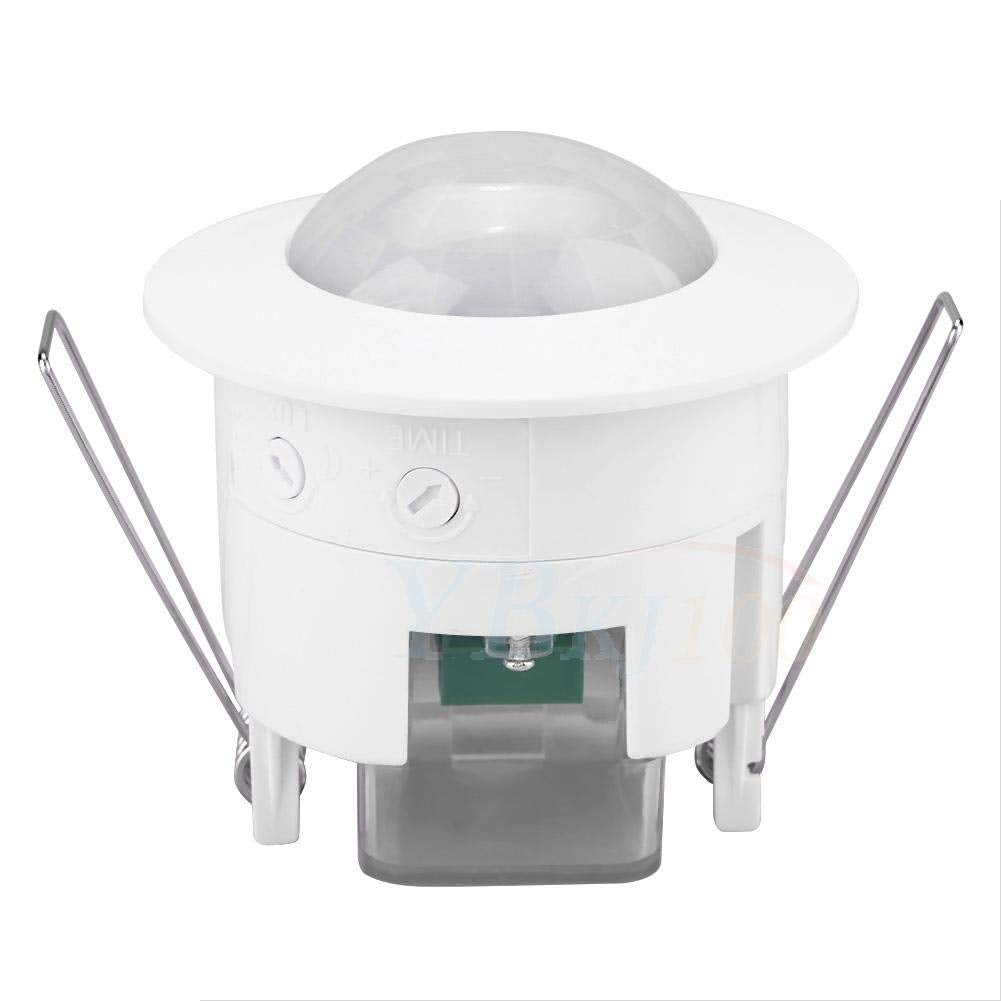 Interruptor de Sensor Infrarrojo PIR Yosooo Blanco Montado en el Techo de 360 Grados