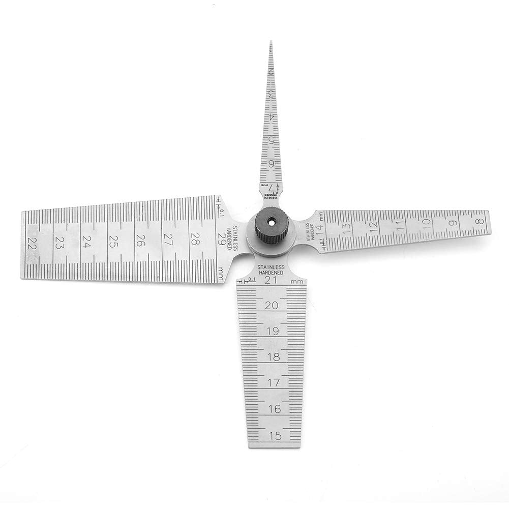 Calibre Cónico, 1 Juego de Calibradores de Espesores de Soldadura de Acero Inoxidable, Calibradores de Espesores Cónicos, Reglas, Herramienta de Inspección de Orificios, Herramienta de Medición,