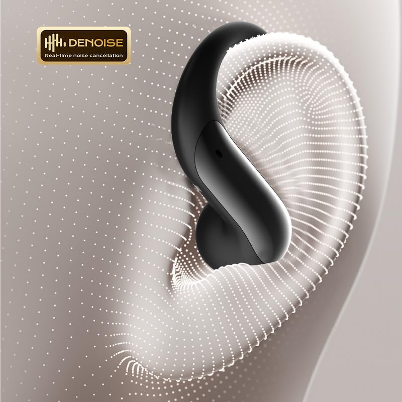 Auriculares Bluetooth Glekyole Albaricoque de Oído Abierto con Micrófono Cancelación de Ruido