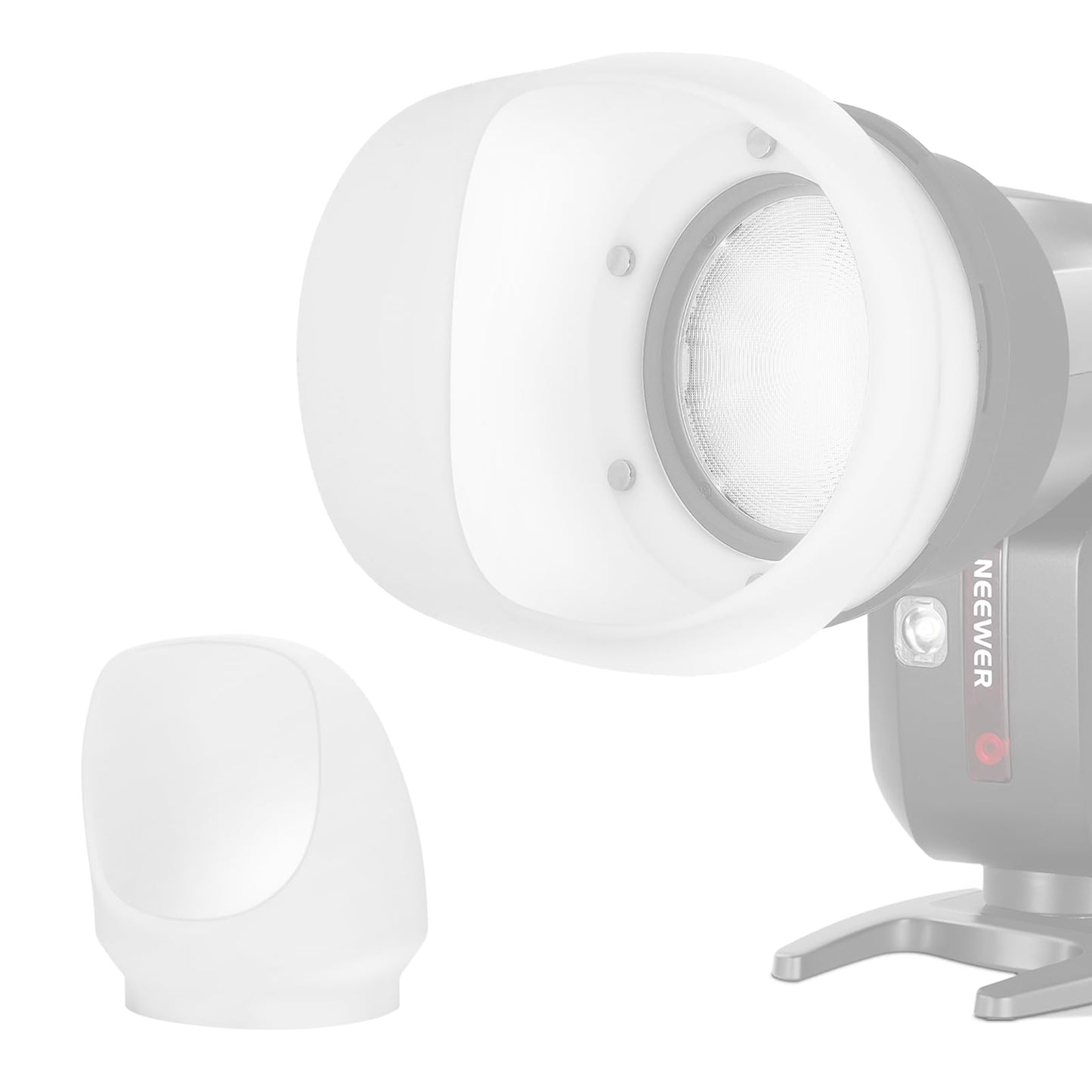 NEEWER Catch Light Reflector, Modificador Luz Silicona Magnética para NEEWER NW620 NW700 NW760 Z880 Z760 Flash Cabeza Cuadrada & Z1 Z2 Cámara Cabeza Redonda Speedlite,Aro Adaptador No Incluido, CRS16