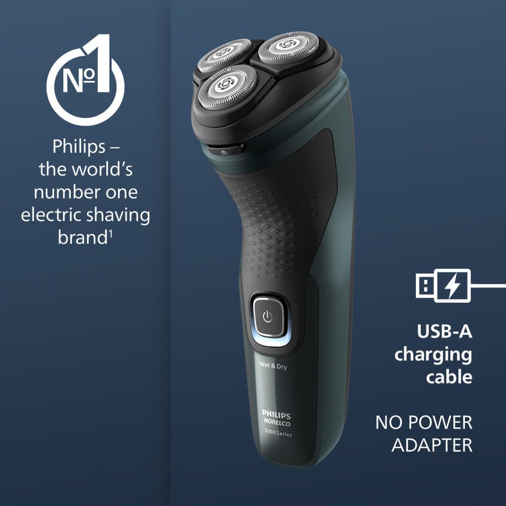 Philips Norelco X3052/91 - Afeitadora eléctrica de batería recargable con recortadora desplegable