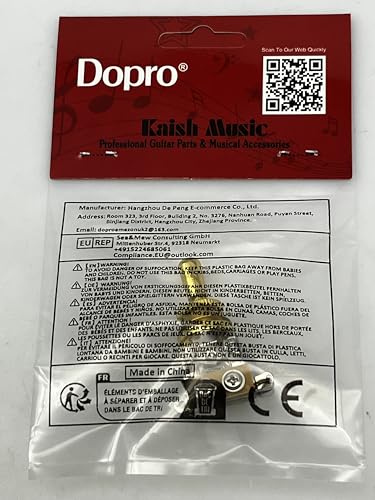 Dopro - Interruptor de palanca de 3 vías de marco corto para guitarra, selector de pastilla de oro con latón metal punta dorada (no punta de plástico) para guitarras eléctricas Les Paul
