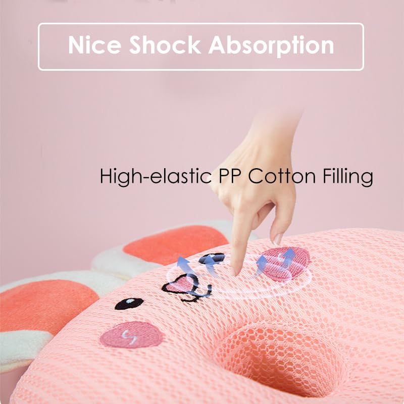 Caminadora Bebé JunNeng Rosa con Mochila Protectora de Cabeza de 3 Lados para Niños Pequeños