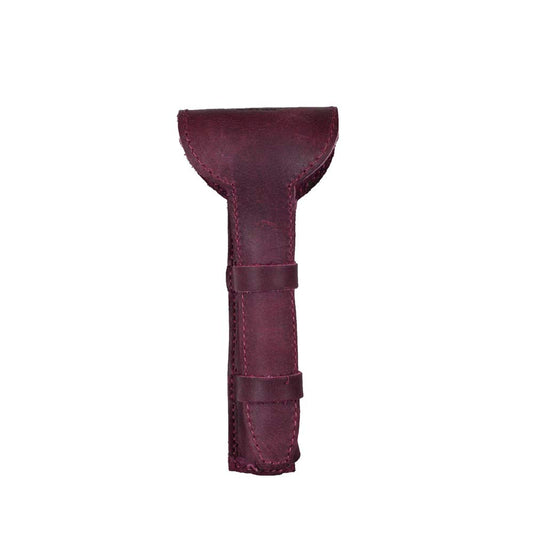 Hide & Drink, Funda protectora de cuero de doble filo de seguridad, bolsa de viaje para afeitar, hecha a mano, incluye 101 años de garantía (sangría)