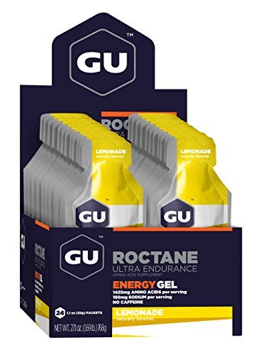 GU Energy Labs Roctane Ultra Endurance Energy Gel, Lemonade, 24 Count (27.09 OZ.) by GU Energy Labs