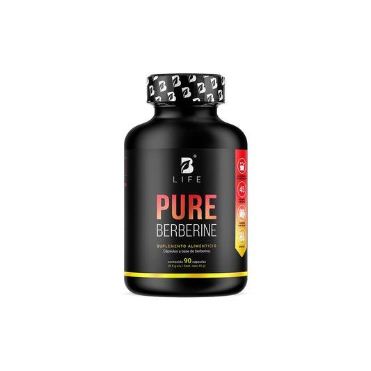 B Life Berberina HCL Pura | 90 Cápsulas | 1000 mg por porción | Ingredientes Naturales | Pure Berberine.