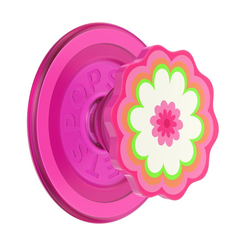 Agarre para Teléfono PopSockets Caleidoscopio de Flores Magnético y Compatible con Carga Inalámbrica