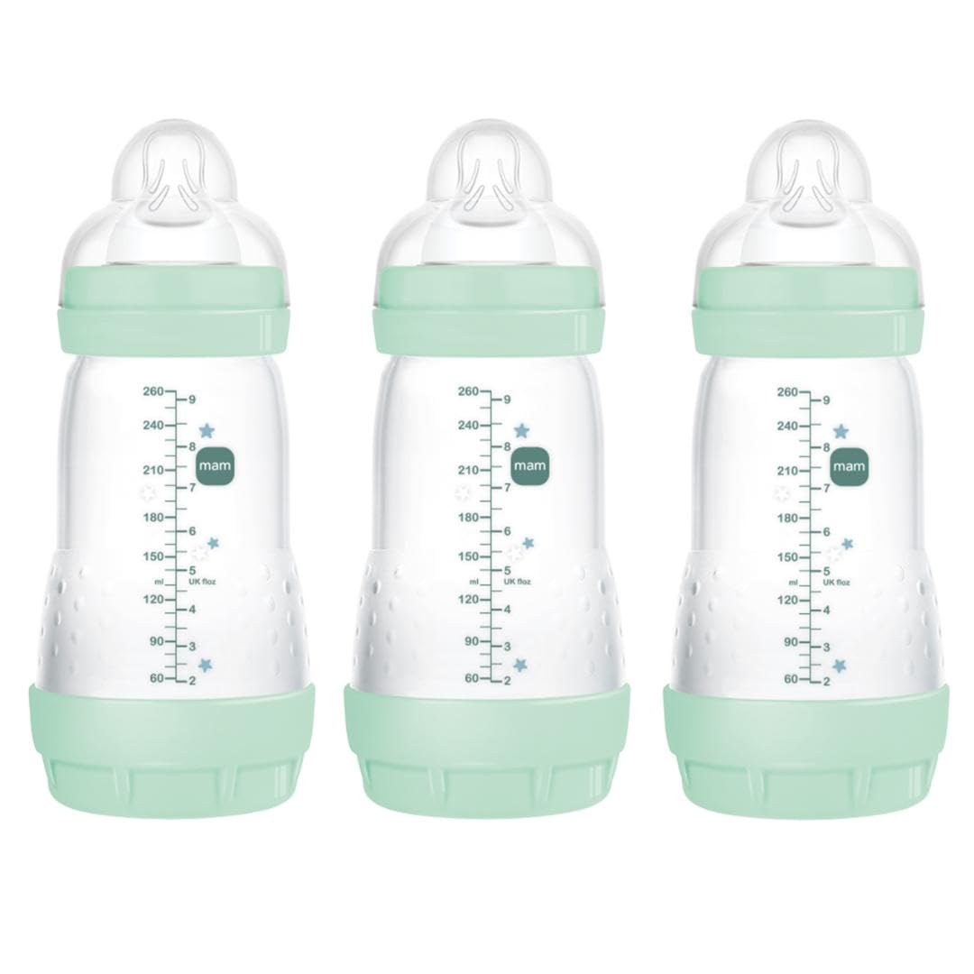 MAM - Botella anticólico, Niño, Azul, 3 unidades
