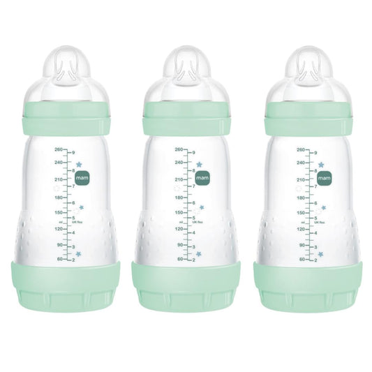 MAM - Botella anticólico, Niño, Azul, 3 unidades