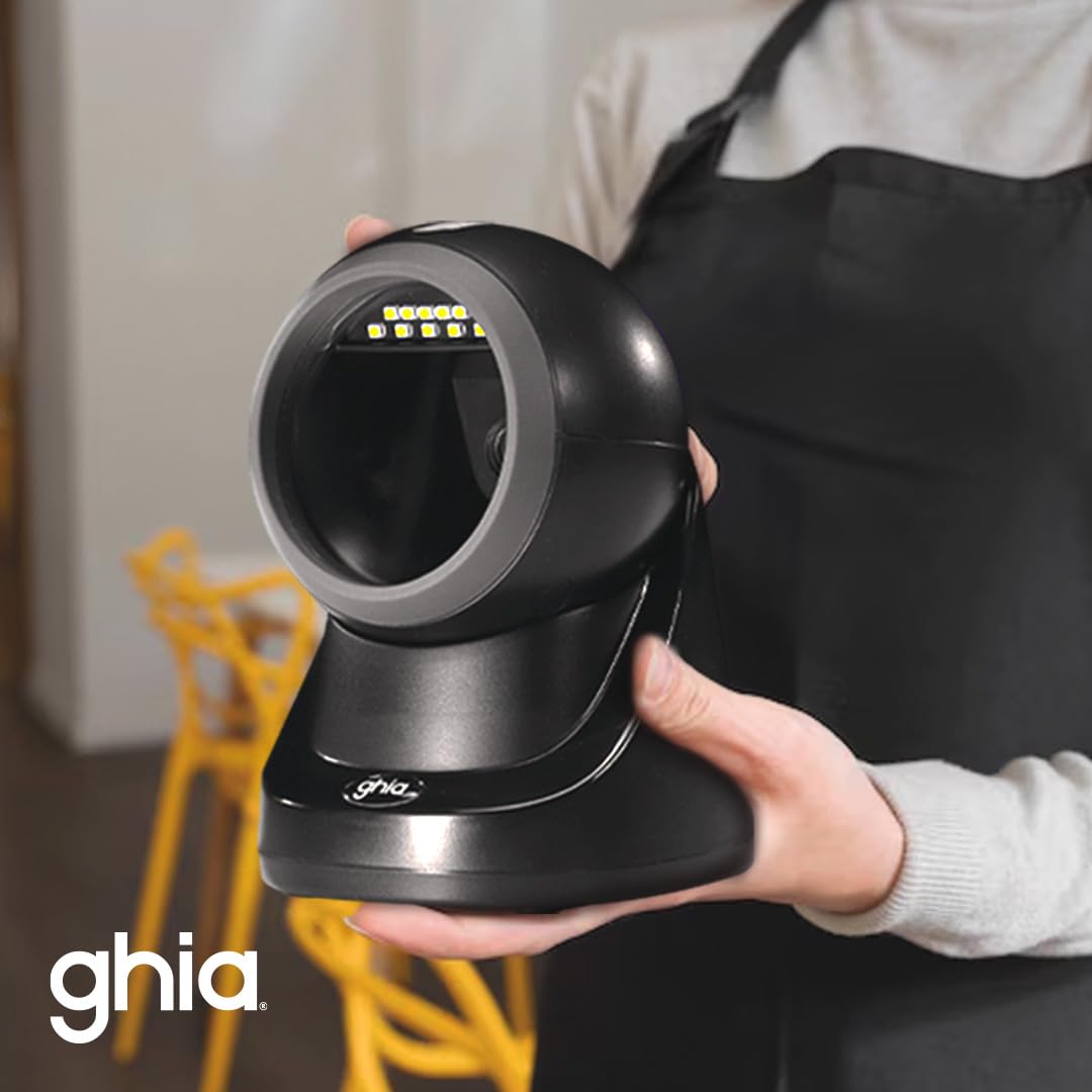 Lector de Códigos de Barra GHIA Omnidireccional USB GSOM3 Compatibilidad QR 2D