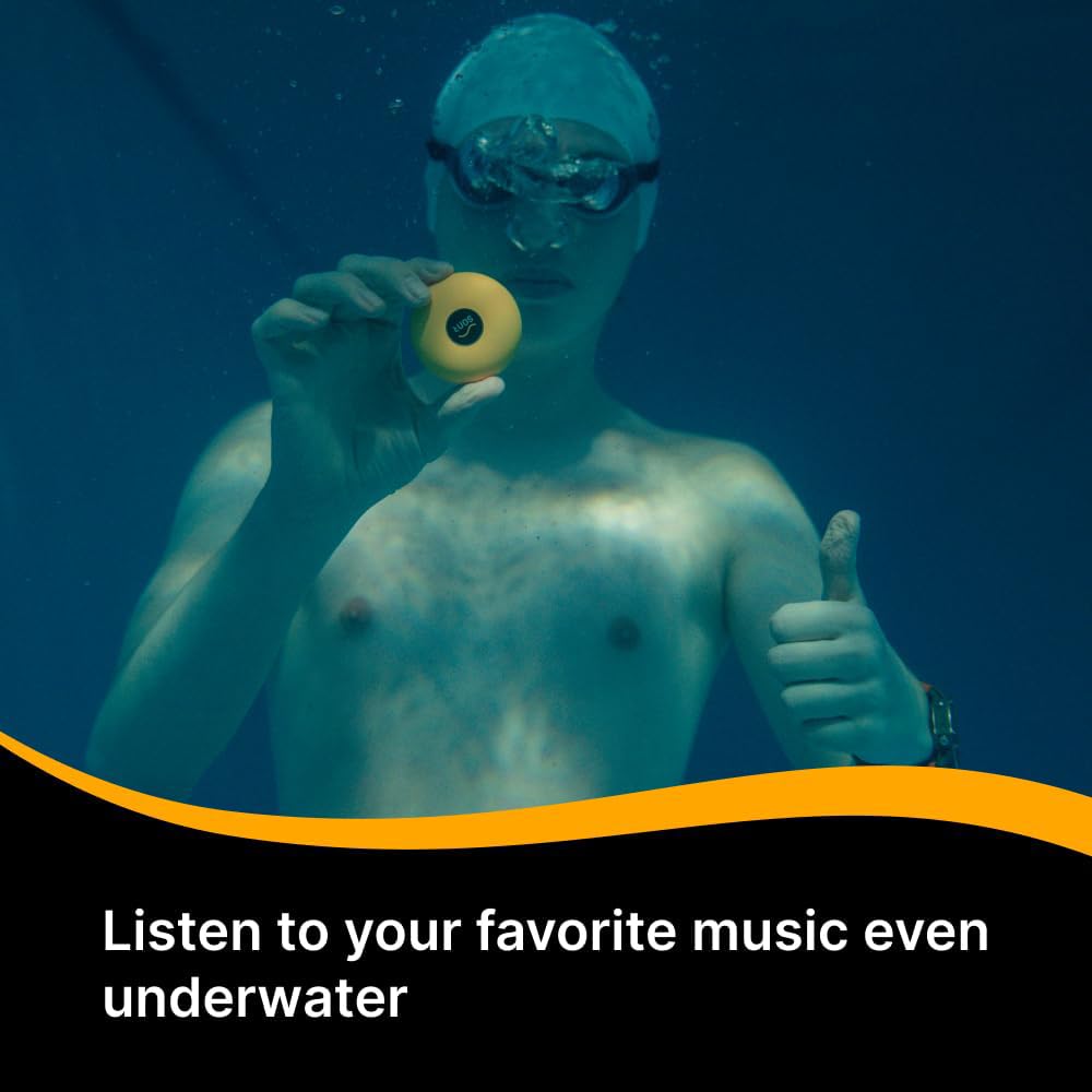 Reproductor de Música Subacuático SONR Amarillo de Oído Abierto para Nadadores con Anteojos de Natación Antivaho