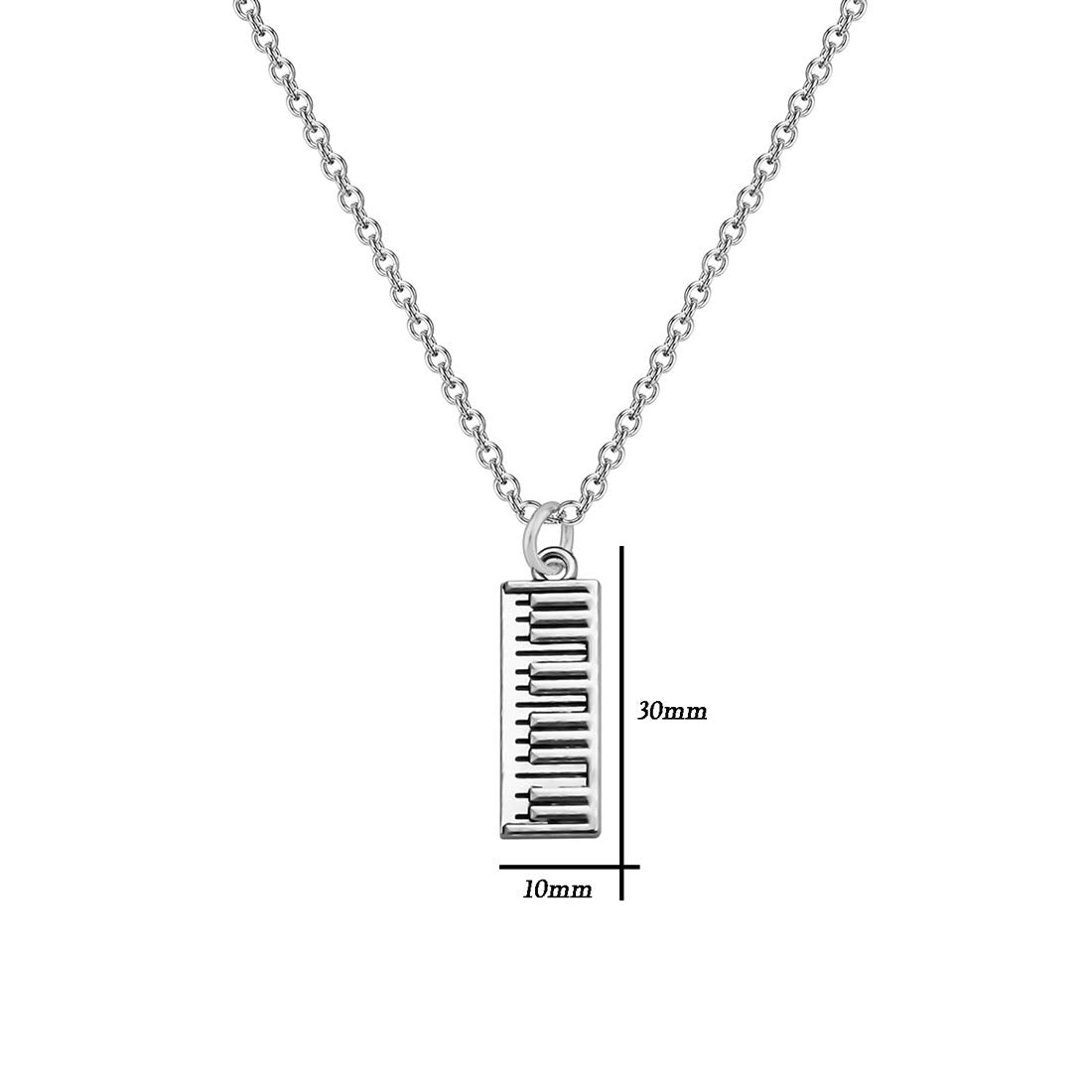 CHOORO Llavero con colgante de teclado de piano con cremallera para pianista, profesor de piano, amantes de la música, Collar, 2*3