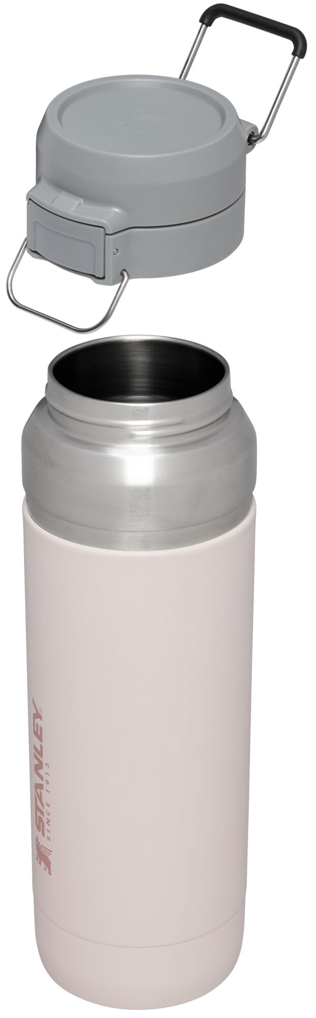 Botella de Agua STANLEY Cuarzo Rosa Botón a Presión Aislada Sin BPA