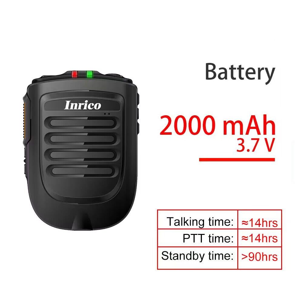 Micrófono PTT Inalámbrico ANYSECU Inrico Negro B01 para iOS y Android