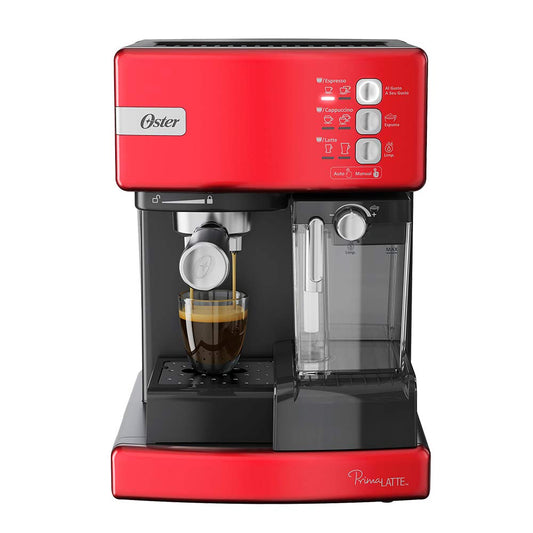 Cafetera Automática de Espresso Oster Roja PrimaLatte BVSTEM6603R