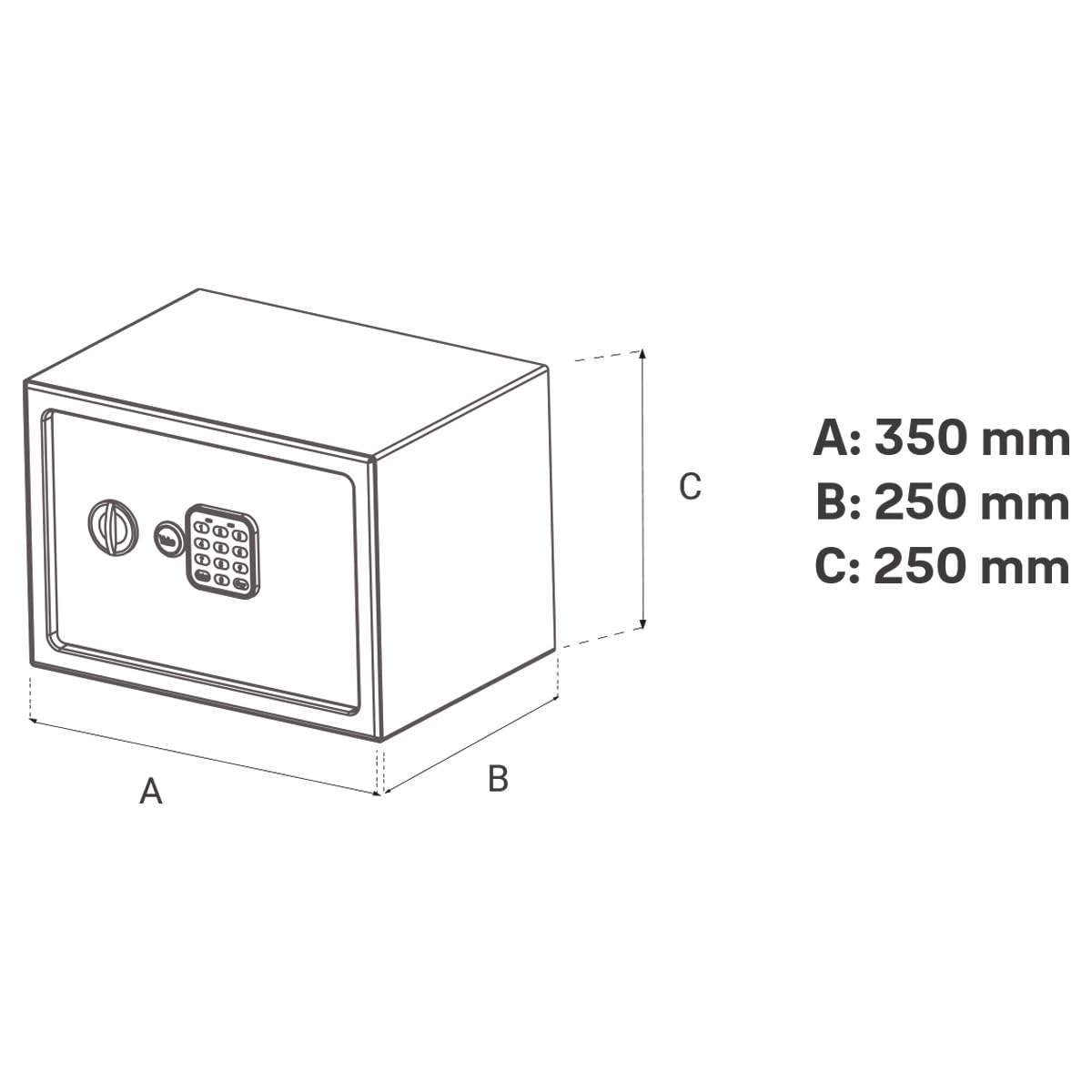Caja Fuerte Yale Gris Seguridad Mediana