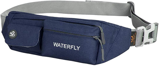 Riñonera Waterfly Negra Resistente al Agua para Correr, Viajes y Senderismo