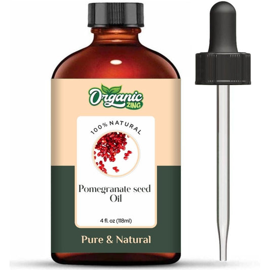 Organic Zing Pomegranate Seed Oil Pure & Natural for Skin, Face, Hair Care, Aroma therapy, Diffuser, Conditioner - 118ml