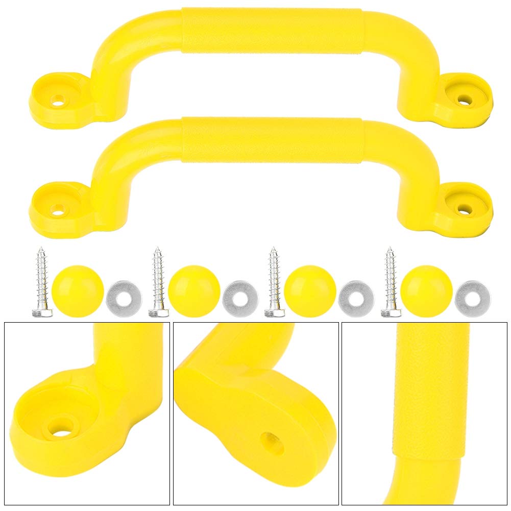 Alomejor Juego Asas de Agarre para niños Juegos de Seguridad Antideslizante Juego de Asas Tornillos Kits para la casa del árbol de Escalada de Juguete Columpio de Accesorios