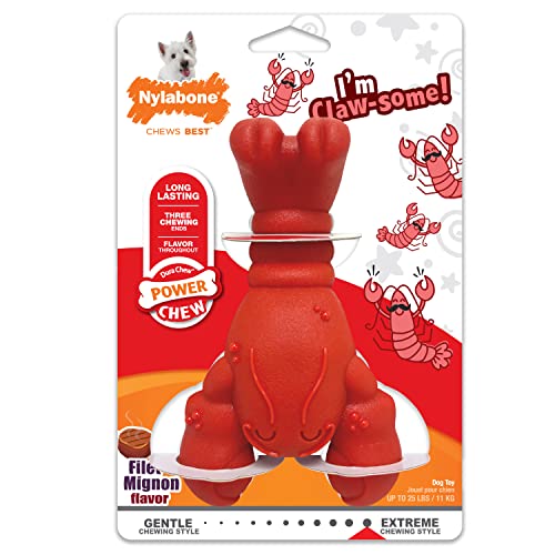 Juguete para Perros Nylabone Langosta Sabor Filet Mignon para Masticadores Agresivos