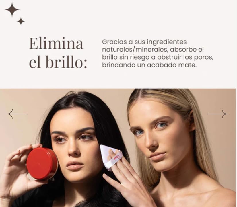 Demoiselle Polvo de Arroz Facial Suelto Traslúcido Medio Tropical con FPS 30 | Acabado Mate | Control de Brillo y Grasa | 30 g