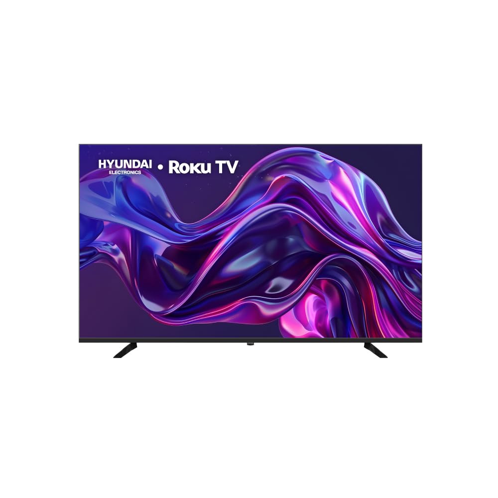 Hyundai HYLED5527R4KM TV 55” Pulgadas LED Ultra HD 4K Smart TV, Dolby Audio, HDR10, WiFi Dual Band, Sistema Operativo Roku Compatible con Alexa, Apple Air Play y Google Home, Diseño Border Less