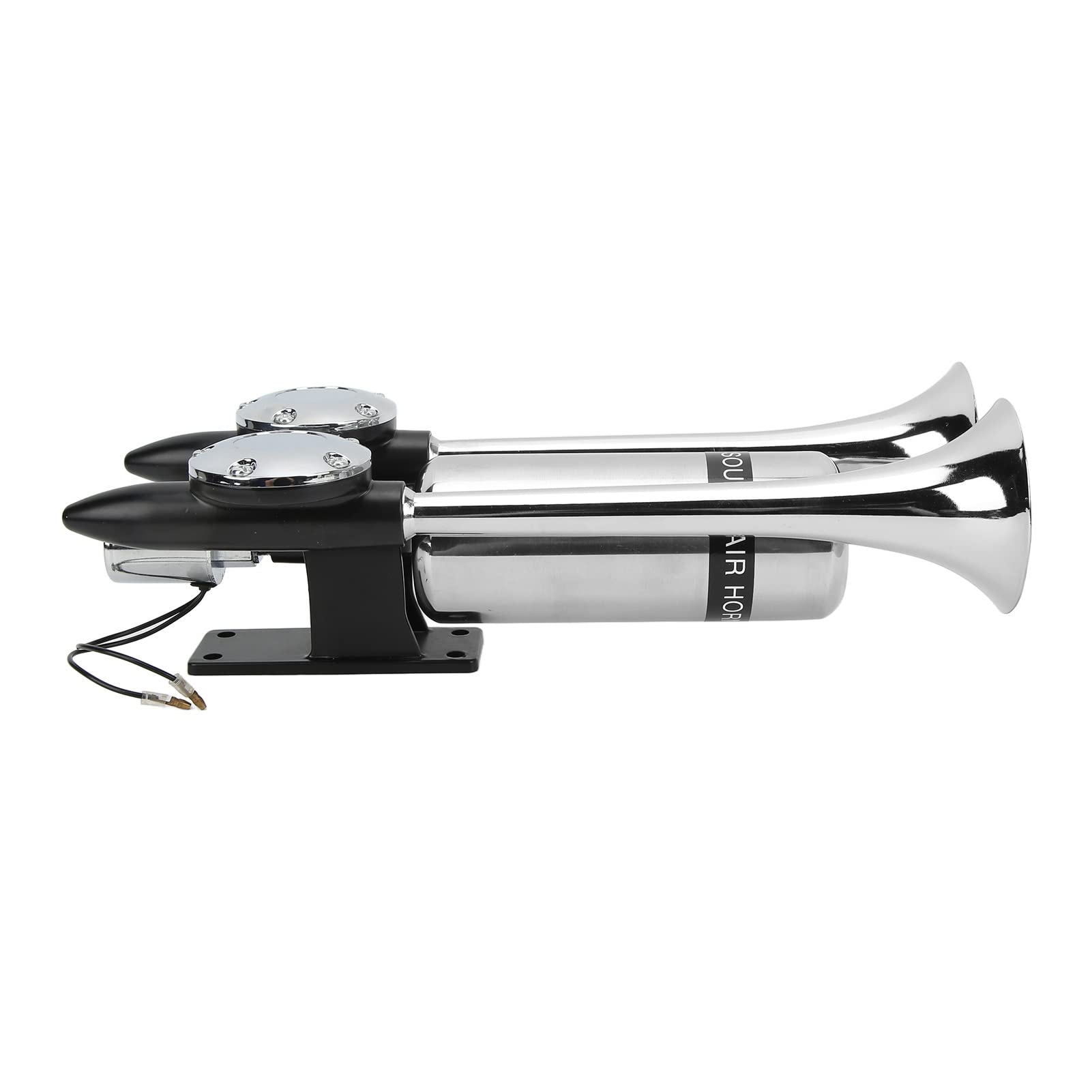 Bocina de Aire para Coche de 300DB, Altavoz de Doble Tubo Cromado de Aleación de Zinc para Tren, Barco, SUV, RV, Camión, Motocicleta, de 12V/24V